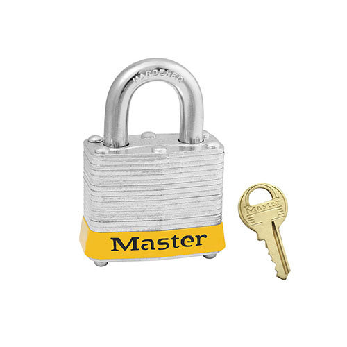 Laminated steel padlock yellow 3YLW 