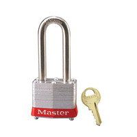 Laminated steel padlock red 3LHRED