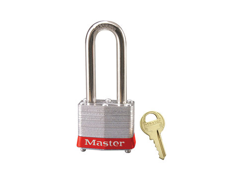 Laminated steel padlock red 3LHRED 