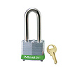 Laminated steel padlock green 3LHGRN