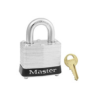 Laminated steel padlock black 3BLK