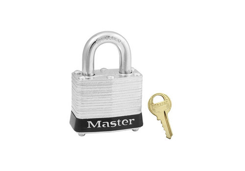 Laminated steel padlock black 3BLK 