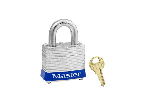 Laminated steel padlock blue 3BLU 