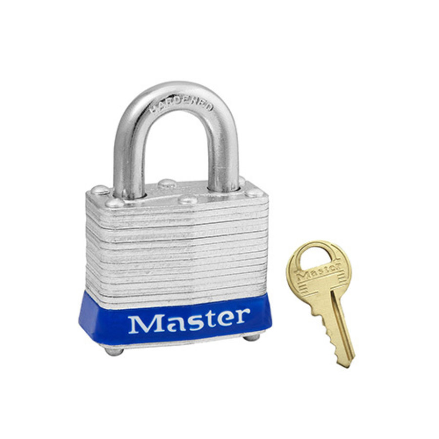 Ingang schrijven Clip vlinder Master Lock Gelamineerd stalen hangslot blauw 3BLU - lockout-tagout-shop