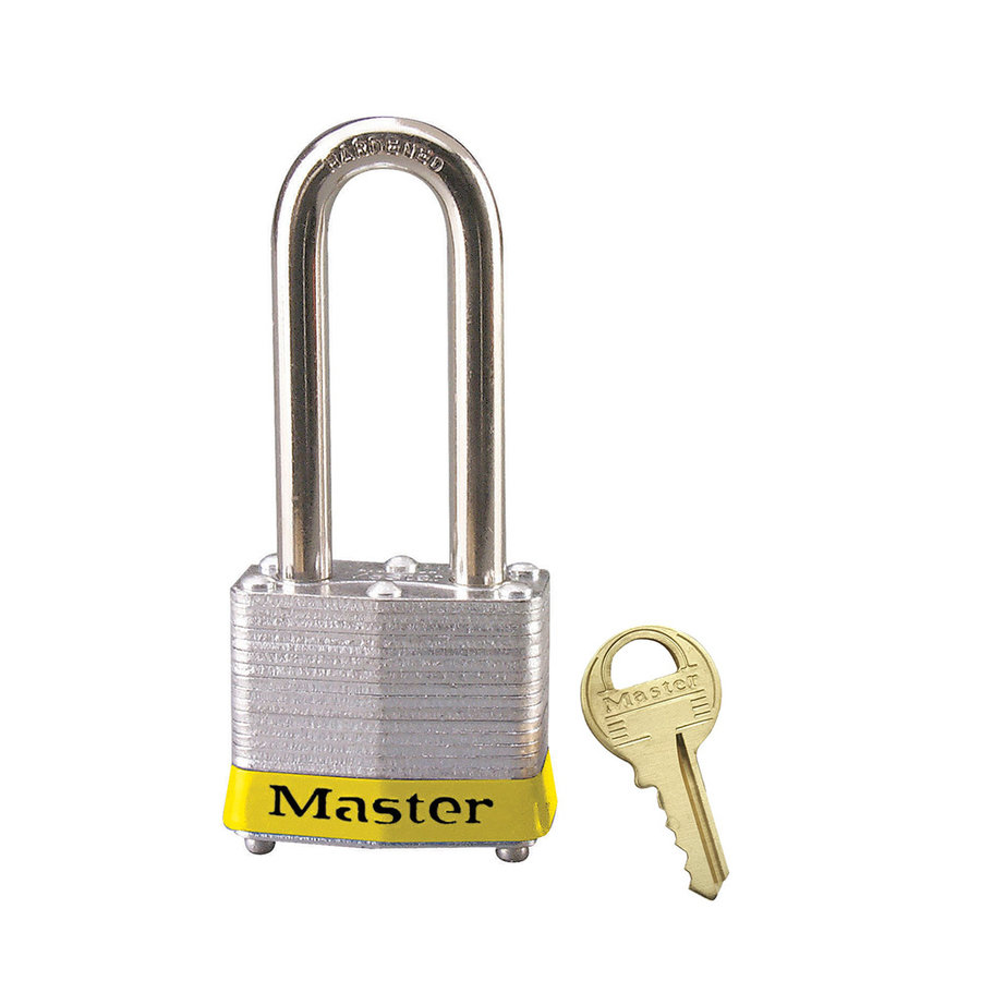 Laminated steel padlock yellow 3LHYLW