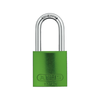 Titalium Aluminium safety padlock green, 72/40HB40 with Hardened steel shackle