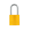 Abus Titalium Aluminium safety padlock yellow, 72/40HB40 with Hardened steel shackle