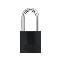 Titalium Aluminium safety padlock black, 72/40HB40 with Hardened steel shackle