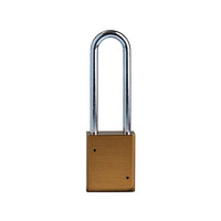 SafeKey Aluminium safety padlock brown 3-pack 150299