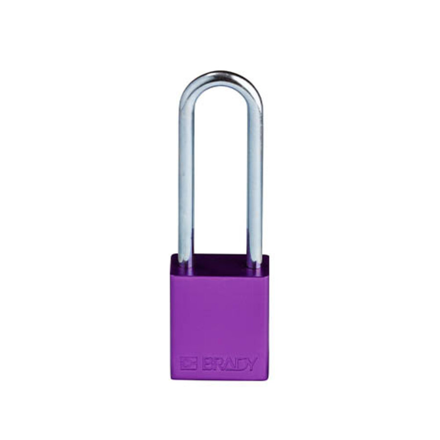 SafeKey Aluminium safety padlock purple 6-pack 150358