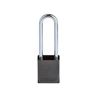 SafeKey Aluminium safety padlock black 3-pack 150217