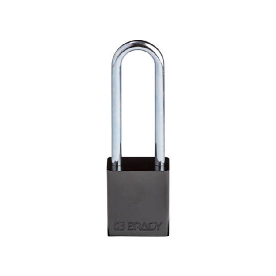 SafeKey Aluminium safety padlock black 3-pack 150217