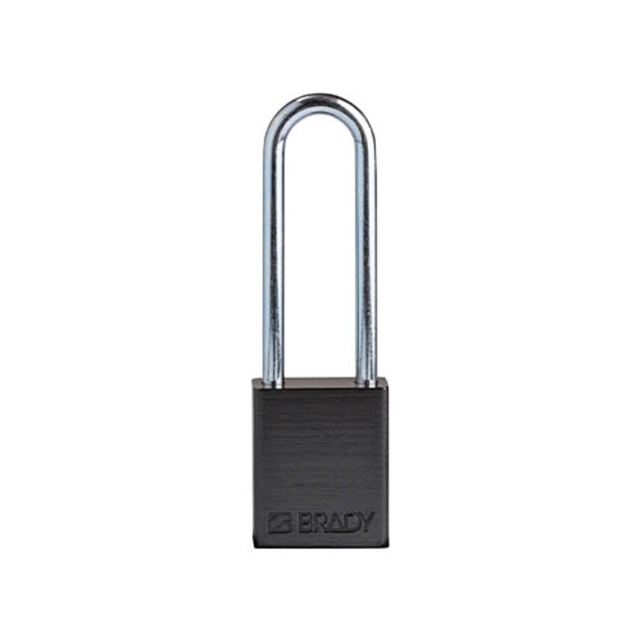 SafeKey Aluminium safety padlock black 3-pack 150217