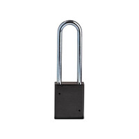 SafeKey Aluminium safety padlock black 3-pack 150217