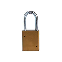 SafeKey Aluminium safety padlock brown 3-pack 150260