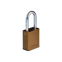 SafeKey Aluminium safety padlock brown 3-pack 150260