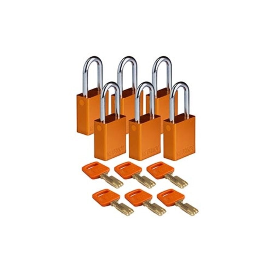 SafeKey aluminium veiligheidshangslot oranje 3-pack 150305