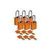 Brady SafeKey aluminium veiligheidshangslot oranje 6-pack 150326