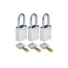 Brady SafeKey aluminium veiligheidshangslot zilver 3-pack 150304