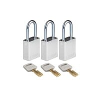 SafeKey aluminium veiligheidshangslot zilver 3-pack 150304