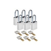 SafeKey aluminium veiligheidshangslot zilver 3-pack 150304