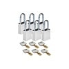 Brady SafeKey aluminium veiligheidshangslot zilver 6-pack 150278