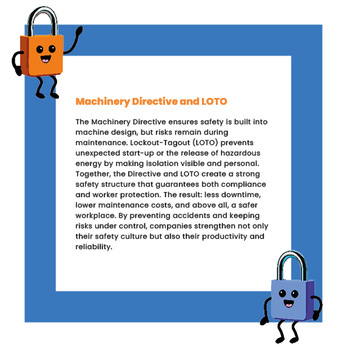 Machinery Directive and Lockout Tagout: How do they complement each other?