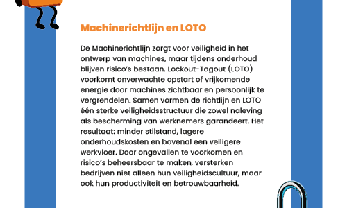 Machinerichtlijn en Lockout-Tagout: Hoe vullen ze elkaar aan?