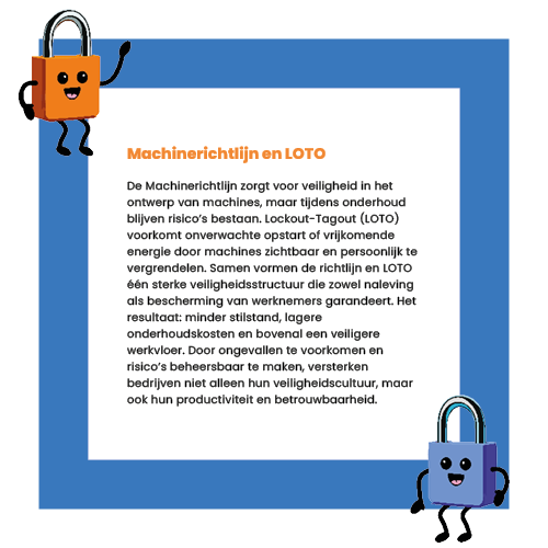Machinerichtlijn en Lockout-Tagout: Hoe vullen ze elkaar aan?