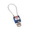 Brady Nylon safety padlock blue with cable 146122