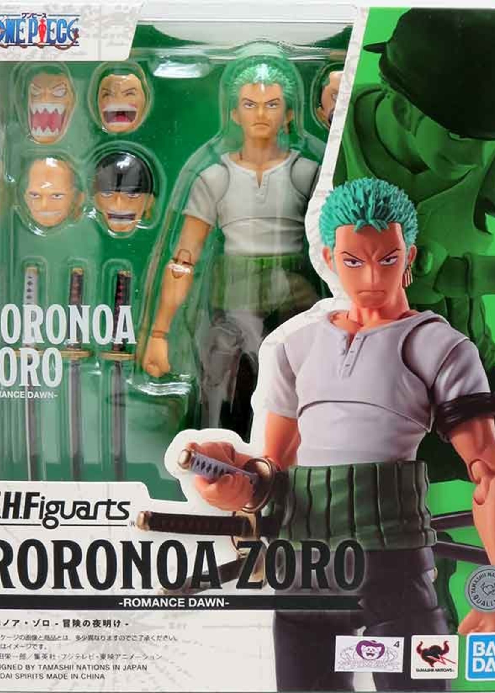 One Piece S.H. Figuarts Action Figure Roronoa Zoro Romance Dawn Ver. 15 cm