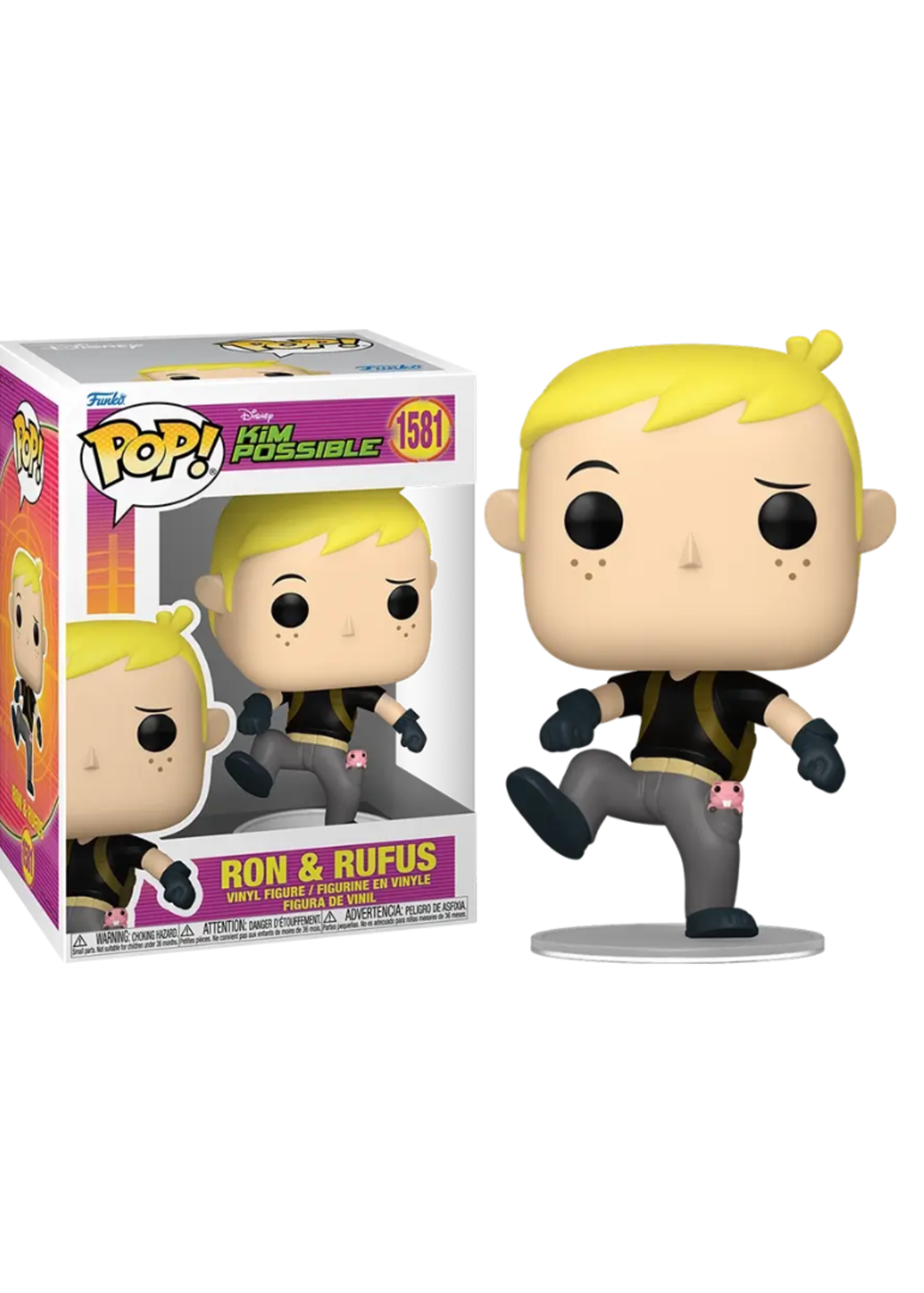 Funko POP! Kim Possible - Ron w/ Rufus