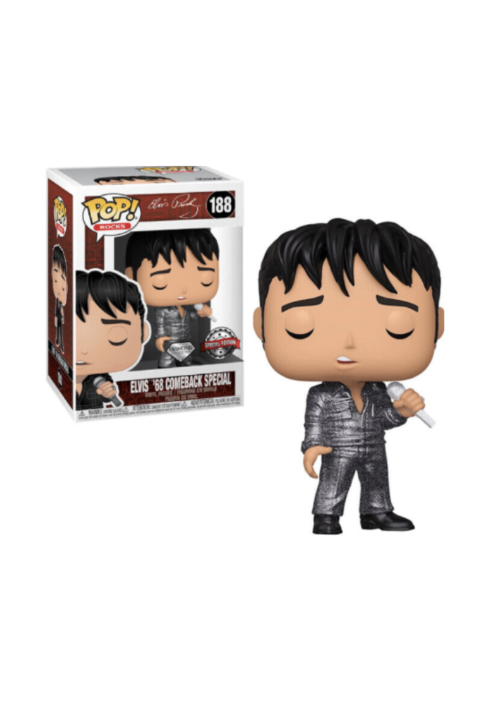 Funko POP! Rocks: Elvis Presley - '68 Comeback Special (DGLT)