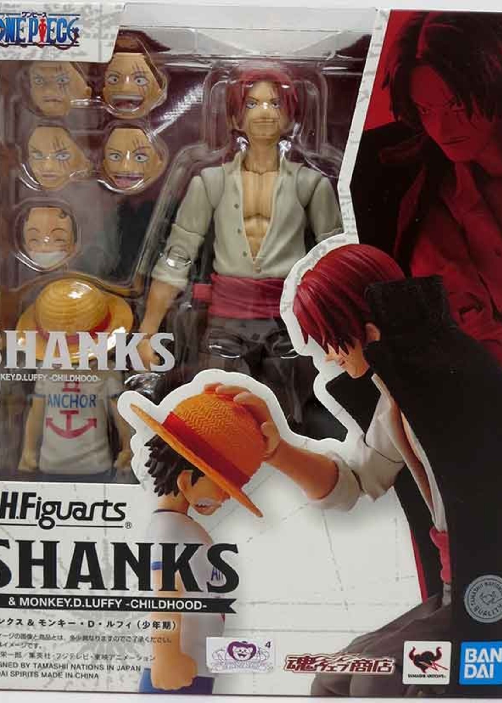 One Piece S.H.Figuarts Action Figure 2-Pack Shanks & Monkey D. Luffy Childhood Ver.