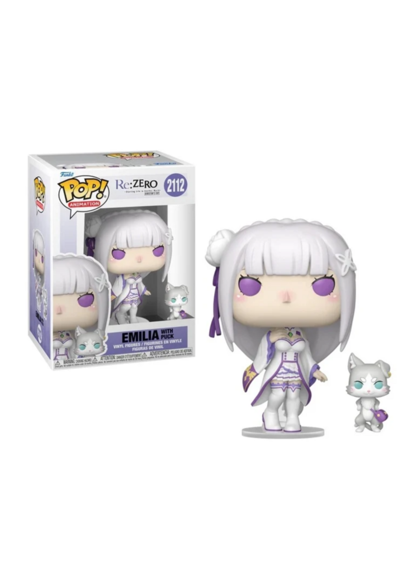 Funko POP! & Buddy RE ZERO - N° 2112 - Emilia with Puck