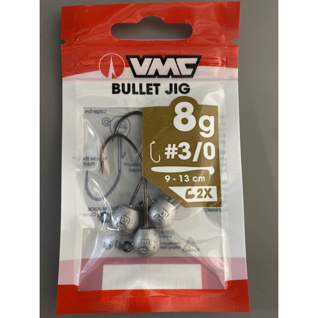 VMC BULLET JIG   8   GRAM  X4    #3/0   9-13 CM