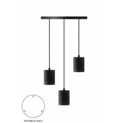 Calex Giant Lampada a sospensione Multipli - 3 x E40 - Nero