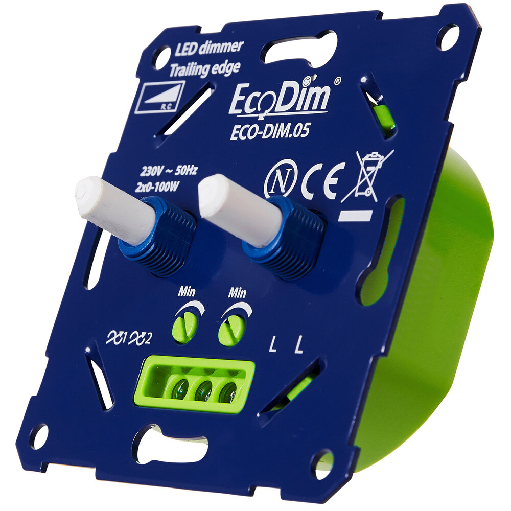 EcoDim Dimmer LED DUO 2x 0-100 Watt 220-240V
