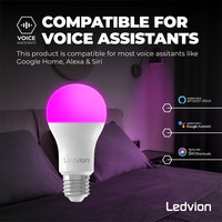 Ledvion Lampadina Smart RGB+CCT LED E27 - Wifi - Dimmerabile - 8W