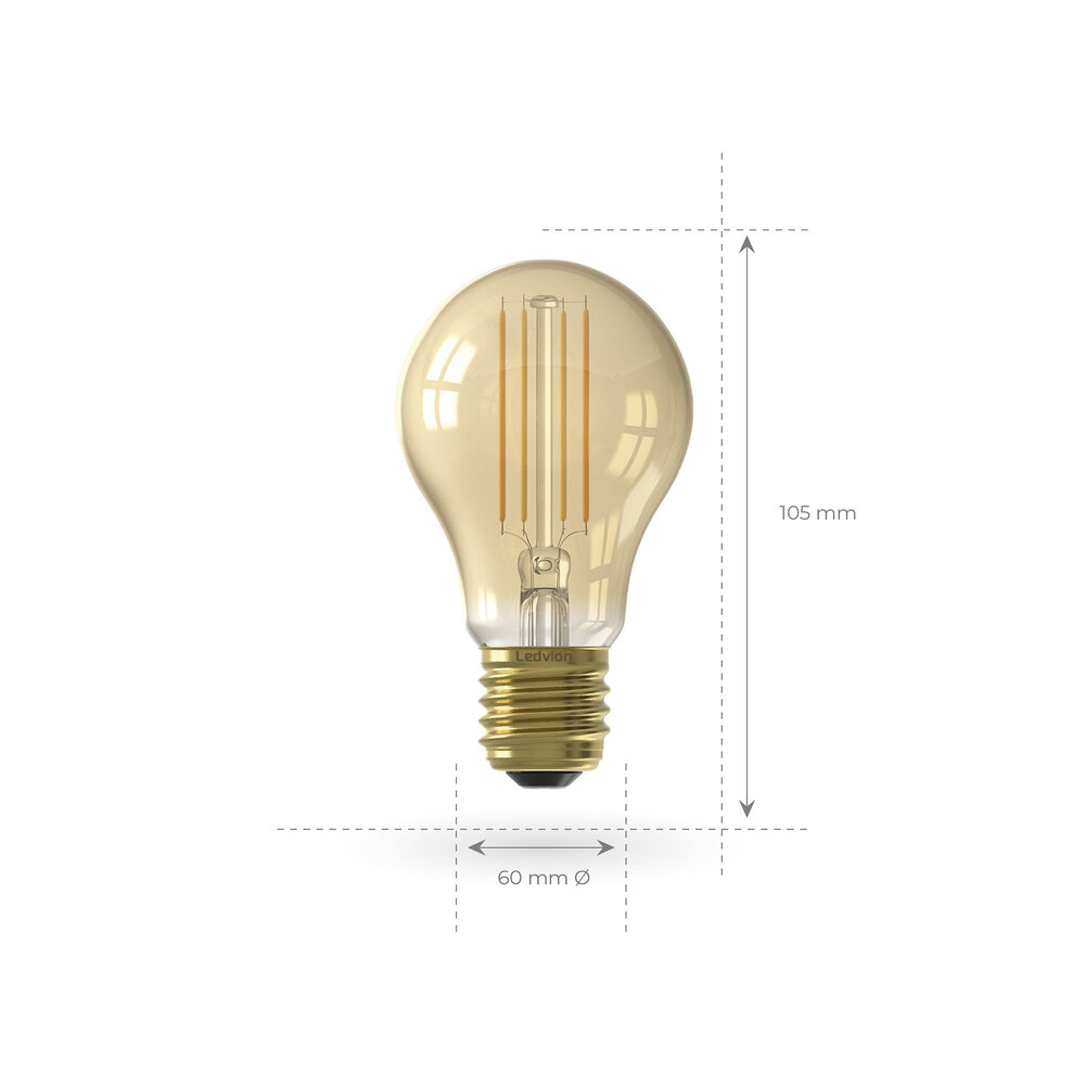 Lampadina LED E27 Dimmerabile Filamento - 7.5W - 2100K - 806 Lumen 