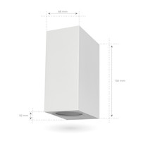 Ledvion Applique da Esterno - Cube Bianco - Bidirezionale