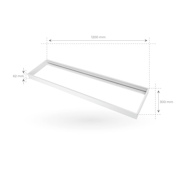 Ledvion Pannello LED da soffitto - 120x30 - Aluminio - Bianco