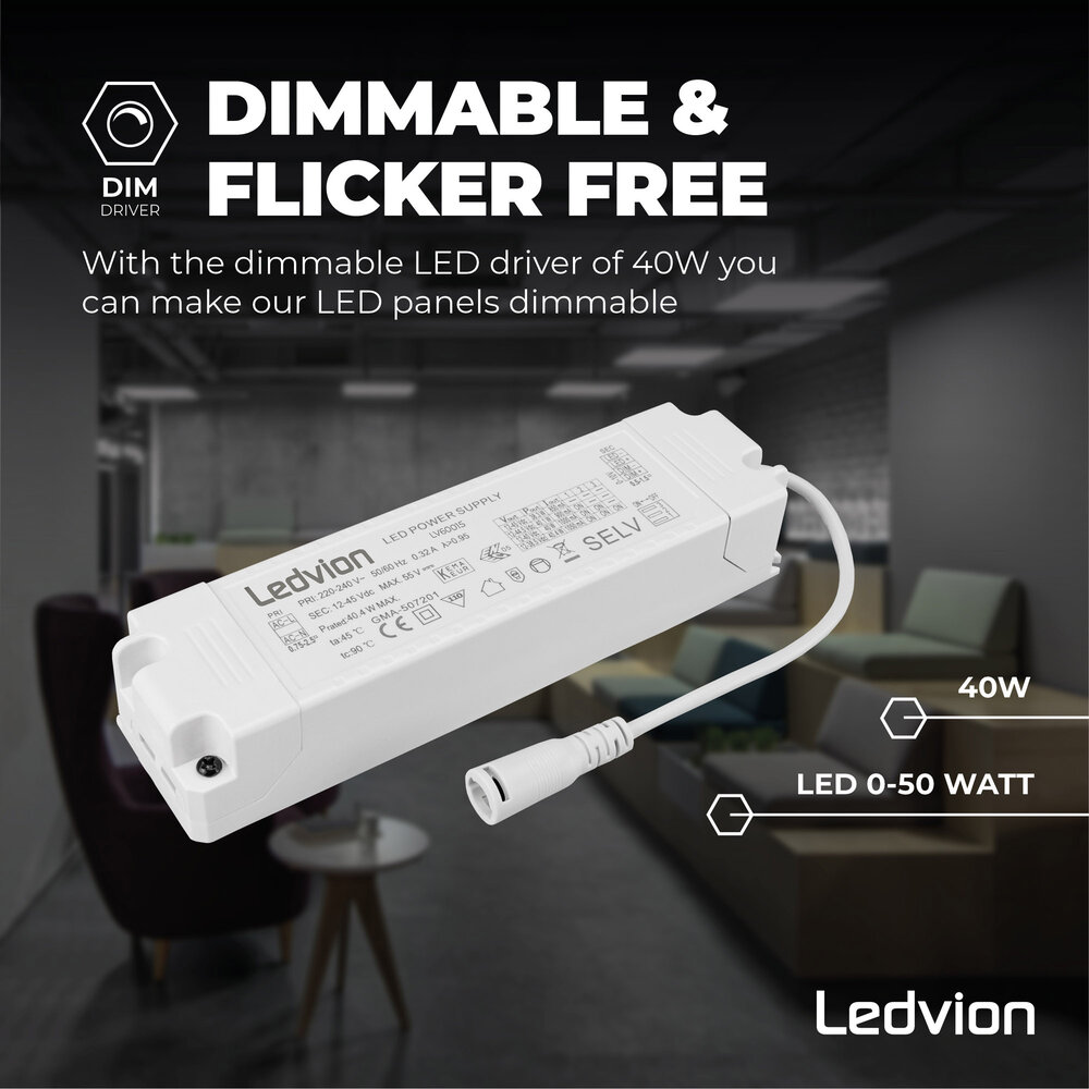 Ledvion Driver LED Dimmerabile voor Pannelli LED 0-10V