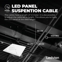 Ledvion Pannello LED Set di cavi – Adatto per una lunghezza fino a 150CM