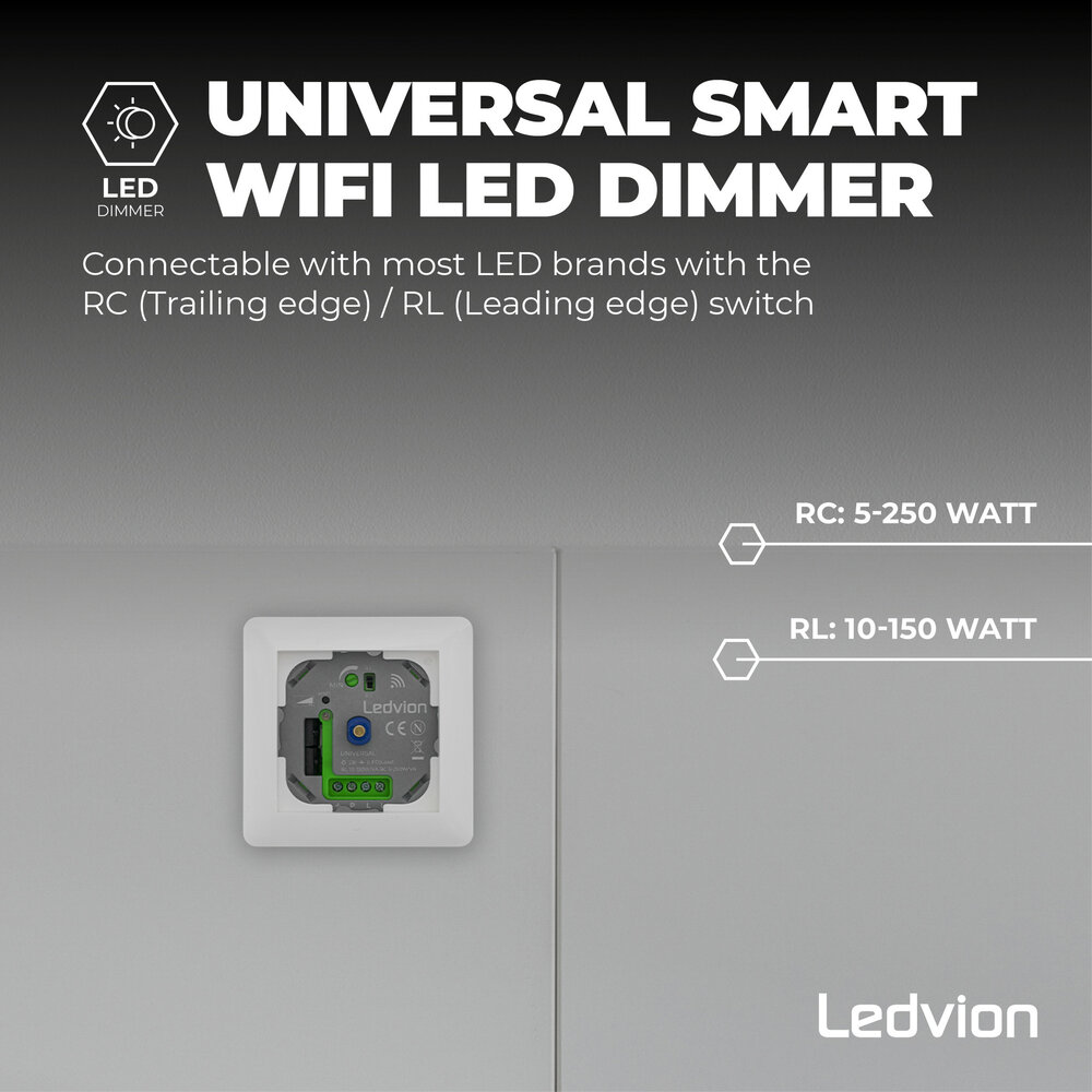 Dimmer Smart LED 5-250W LED 220-240V - Taglio di fase - Universale 