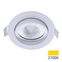EcoDim Faretto da Incasso LED Bianco - 5W – IP54 – 2700K - Inclinabile