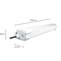 Lampadashop Plafoniera LED Tri Proof Dimmerabile 120CM - Stagna - 40W - 150lm/W - IP65 - IK10