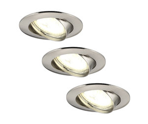 Faretti da Incasso LED Dimmerabili Nero - Amsterdam - 5W - 2700K - ø82mm -  3 pack 