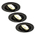 Faretti da Incasso LED Dimmerabili Nero - Rio - 5W - 2700K - ø85mm - 3 pack