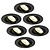 Faretti da Incasso LED Dimmerabili Nero - Rio - 5W - 2700K - ø85mm - 6 pack